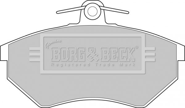 BORG & BECK Piduriklotsi komplekt,ketaspidur BBP1427